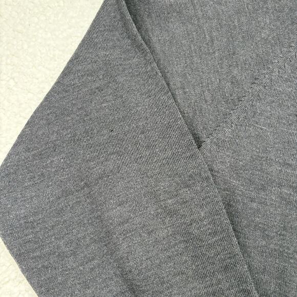 Structure 100% Fine Italian Merino Wool Button Up Grey Cardigan Sz L FLAWS READ - Picture 6 of 9